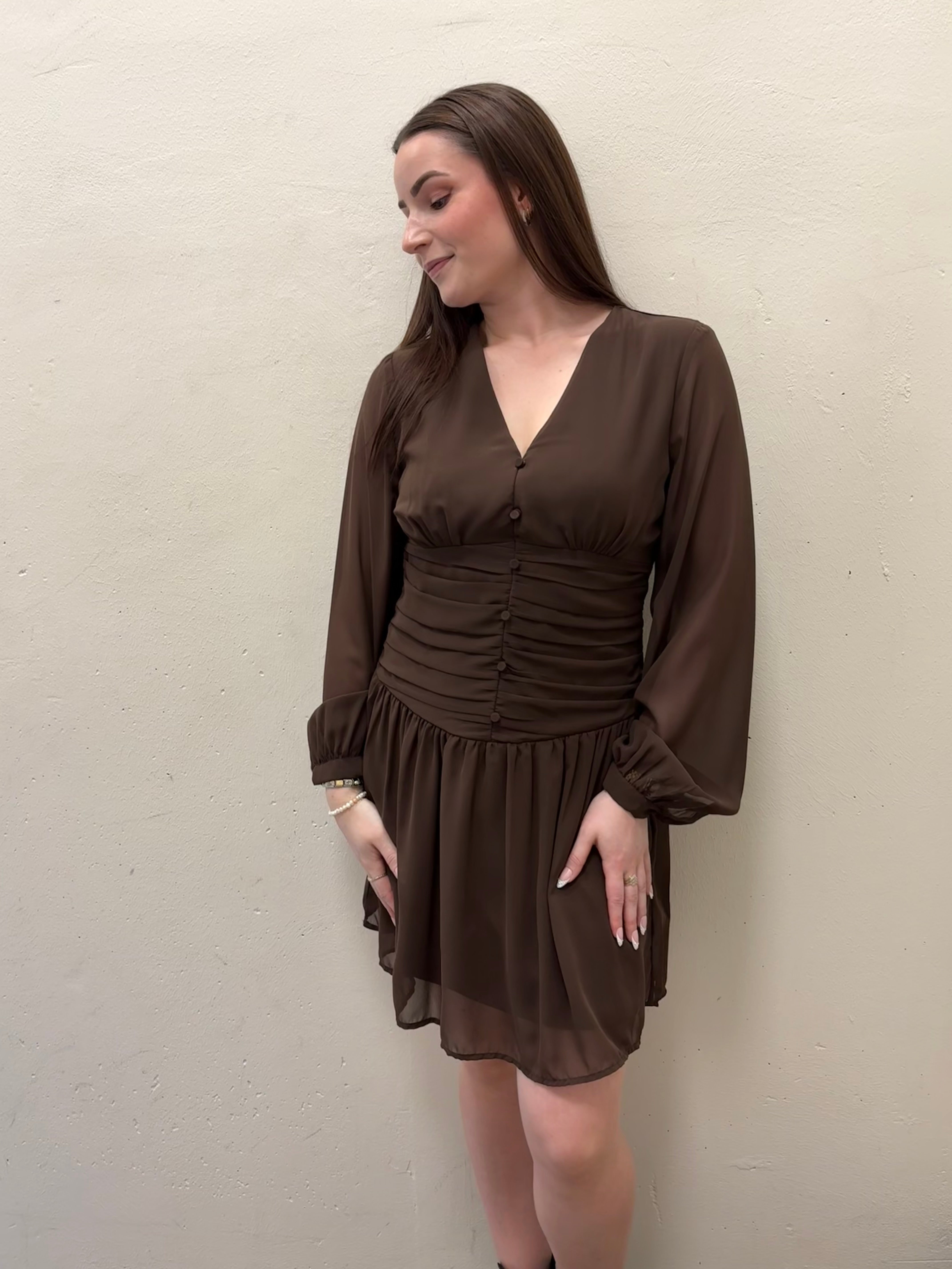 PCMINNA Short Dress - Hot Fudge